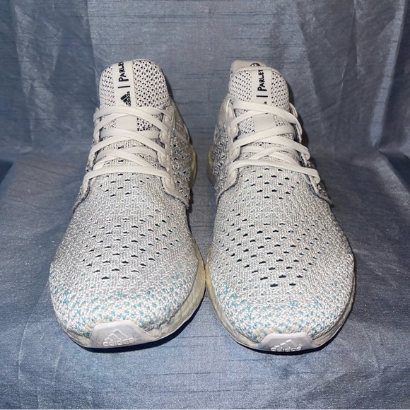 Men's Adidas Ultra Boost Clima Parley White Blue Size 8 BB7076 - Picture 2 of 8
